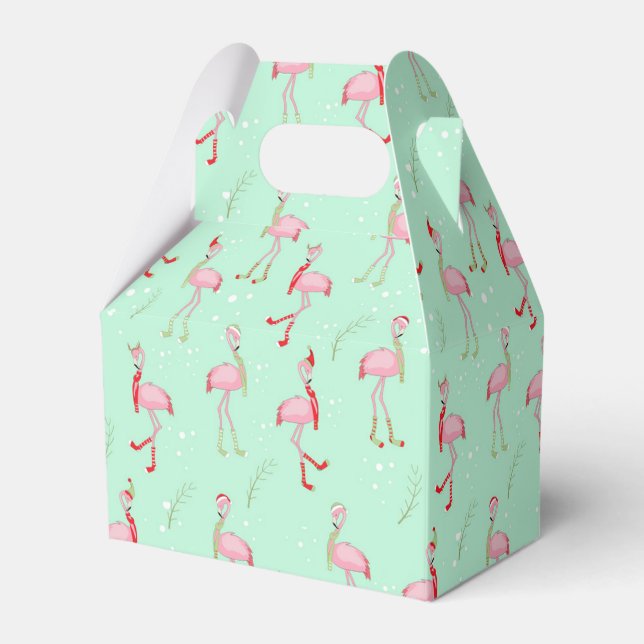 Söt julig rosa flamingo-mönster presentaskar (Framsidan Sidan)