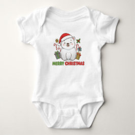 Söt julillustration av isbjörn t shirt