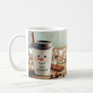 Söt julkaffekopp med renar | Mysig vinter Kaffemugg