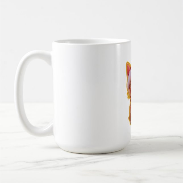 **Söt julkat med jultomteluva – Rolig högtid Kaffemugg (Vänster)