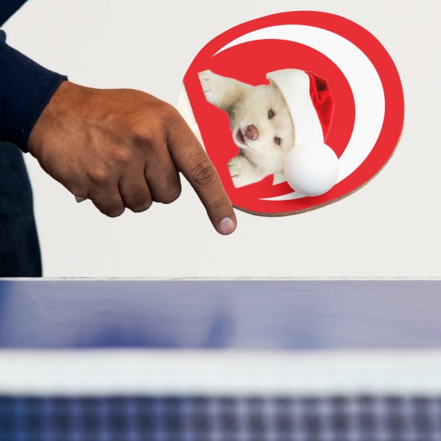 Söt julkatt & hjärtlinjekonst pingisracket (Insitu)
