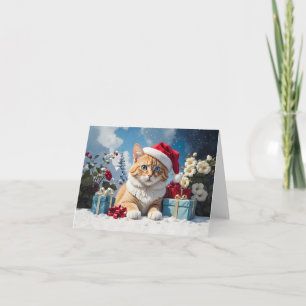 söt julkatt kort