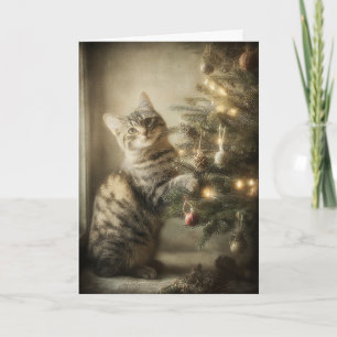 Söt julkatt kort