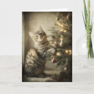 Söt julkatt kort