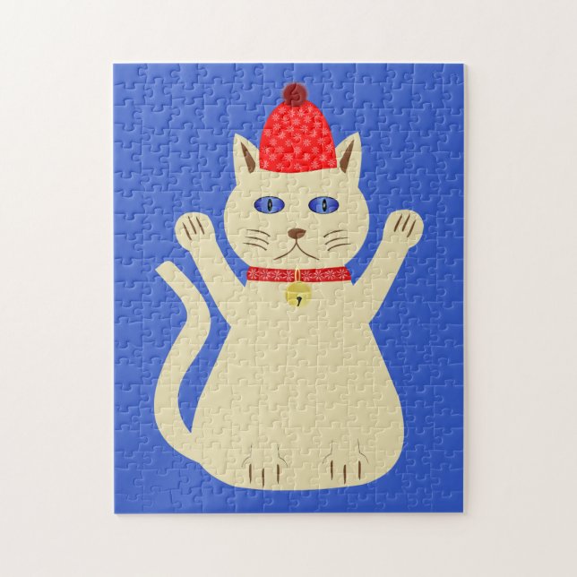 Söt julkatt pussel (Vertikal)
