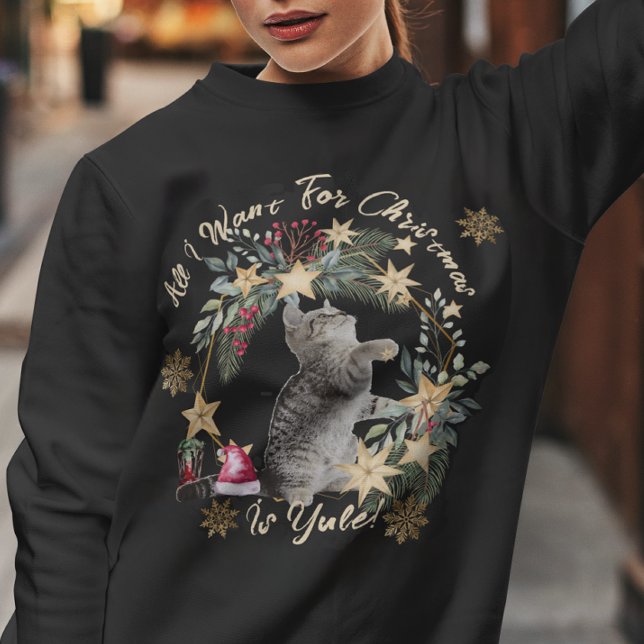 Söt Julkattsälskare Jul Yule T Shirt (Skapare uppladdad)