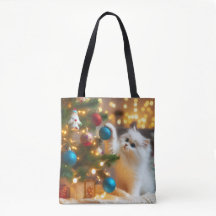 Söt julkatttotebag