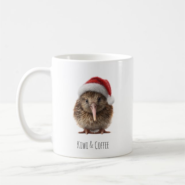 Söt julkiwi, anpassad kaffemugg (Vänster)