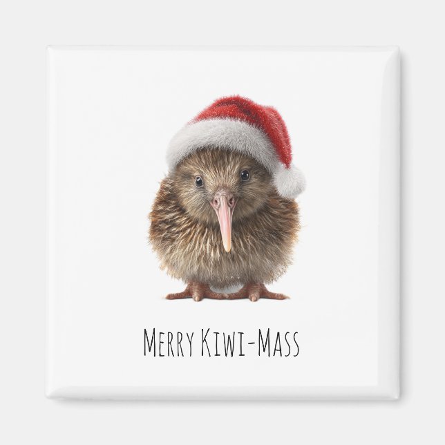 Söt julkiwi, anpassad magnet (Framsidan)