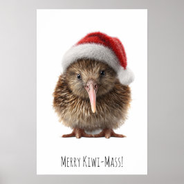 Söt julkiwi, anpassningsbar poster