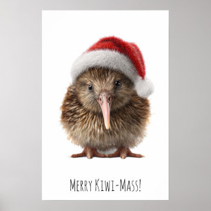 Söt julkiwi, anpassningsbar poster