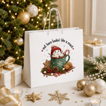 Söt julklassisk röd grön julklappspåse