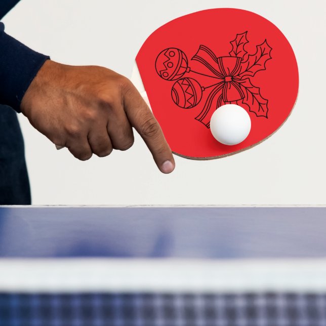 Söt julklocka Linjekonst Pingisracket (Insitu)