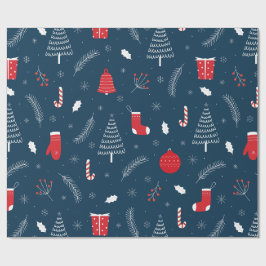 Söt julklotter-mönster presentpapper