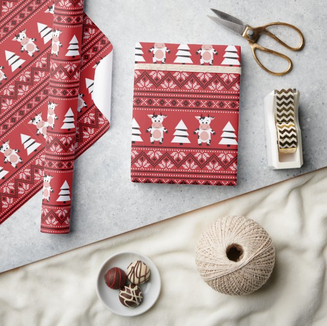 Söt julko julklappspapper presentpapper (Hantverk)
