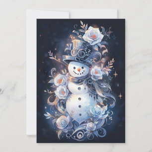 Söt julkort - Frosty Snögubbe