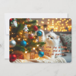 Söt julkort med kattunge