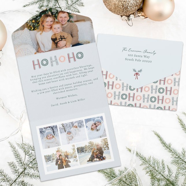 Söt julkort med tredelad design (Cute Christmas Trifold Card
)