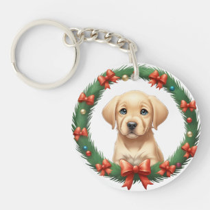 Söt julkrans med Labrador-valp Festiv 