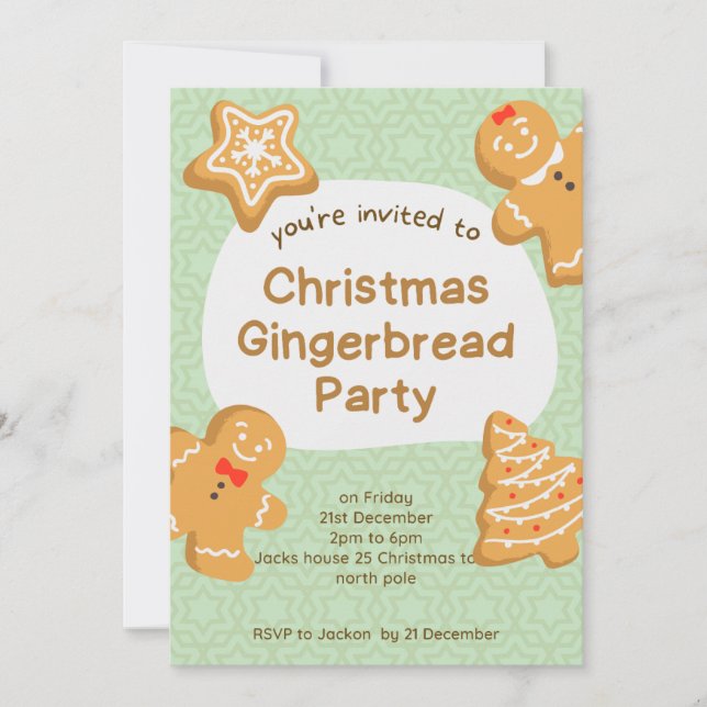 Söt jullakakakakakakor - inbjudan (Framsida)