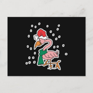 Söt julmas flamingo helg vykort