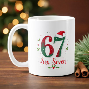 Söt julmeme sex sju 67 6 7 högtid kaffemugg