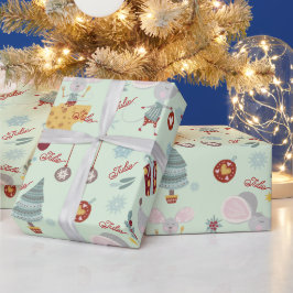 Söt julmus förpackningspapper presentpapper