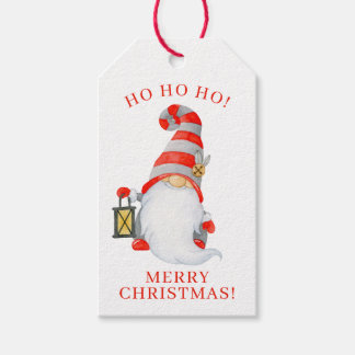 Söt julnisse personlig tomte presentetikett