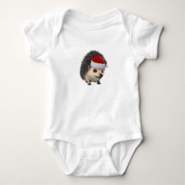 Söt julopossum eller igelkott som bär tomte t shirt