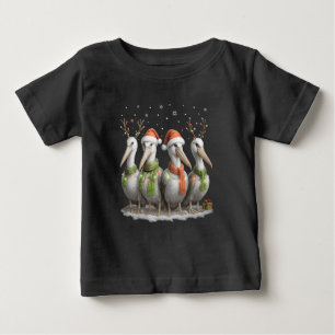 Söt julpelikan med tomteluva t shirt