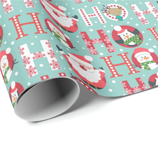 Söt julpenguin presentpapper (Rullad Hörn)
