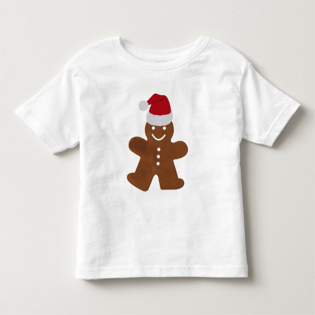 Söt julpepparkaksgubbe t shirt (Framsida)