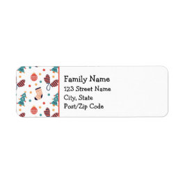 Söt julpersonifierad returadress etikett