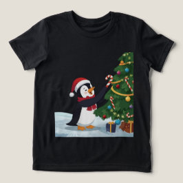 Söt julpingvin t-shirt