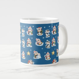Söt julpingvinmugg jumbo mugg