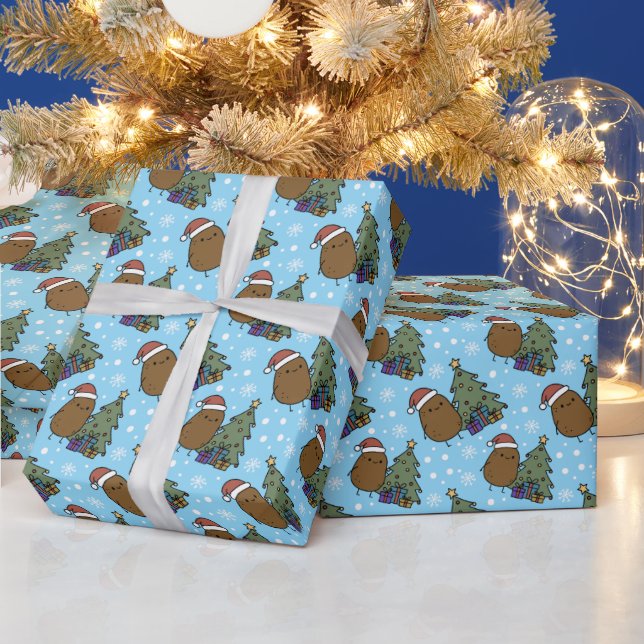 Söt julpotatis presentpapper (Helgdagar)