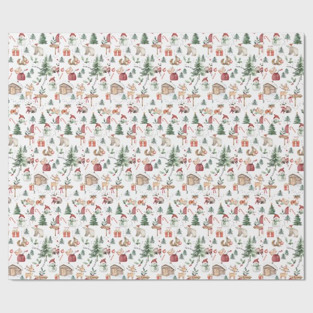 Söt julpresentpapper presentpapper (Platt)