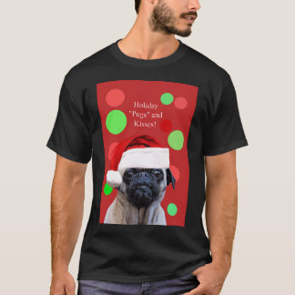 Söt julpug med jultomteluva t shirt