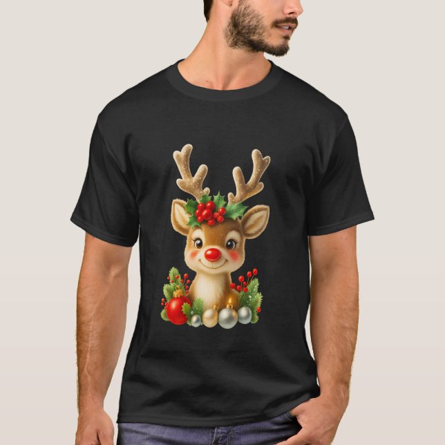 Söt julren 3D-illustration | Högtid  T Shirt (Framsida)