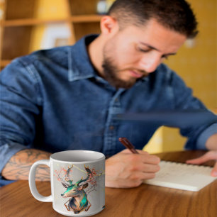 Söt julren hjortkaffemug  mugg