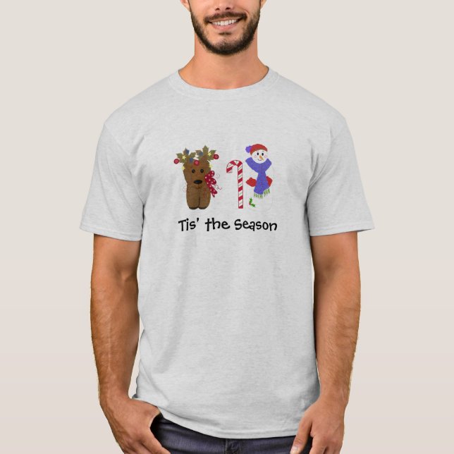 Söt julren och snöman tee shirt (Framsida)