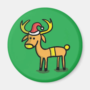 Söt julren tecknad magnet