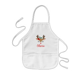 Söt julren tjej barn apron barnförkläde