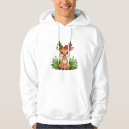 Söt julren tröja, Ren jul Hoodie