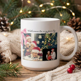 Söt julrenfamilj foto jumbo mugg