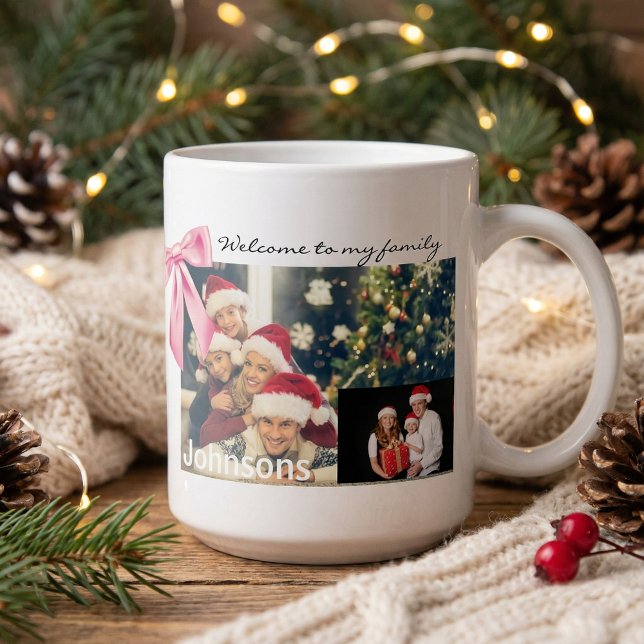 Söt julrenfamilj foto jumbo mugg (Skapare uppladdad)