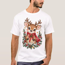 Söt julrenpresent julklapps T-shirt