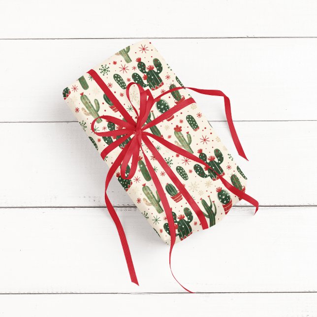 Söt julskaktus | Öken  Presentpapper (Skapare uppladdad)