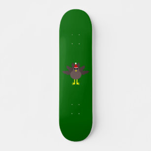 Söt julskateboard med kalkon mini skateboard bräda 18,5 cm