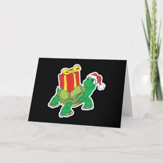 söt julsköldpadda helgkort